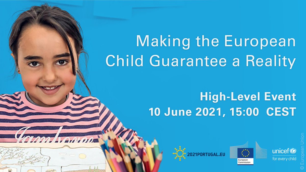 👧🏼👦🏾 Investing in children is investing in a better and fairer future.

Today, follow our high-level event on the #EUChildGuarantee, covering:
🔹 lessons learned from 7 pilot projects
🔹 policies &amp; programmes to combat child poverty

🔴LIVE at 15.00 on <a href="/EU_Social/">EU Social 🇪🇺</a>!

#EUChildRights