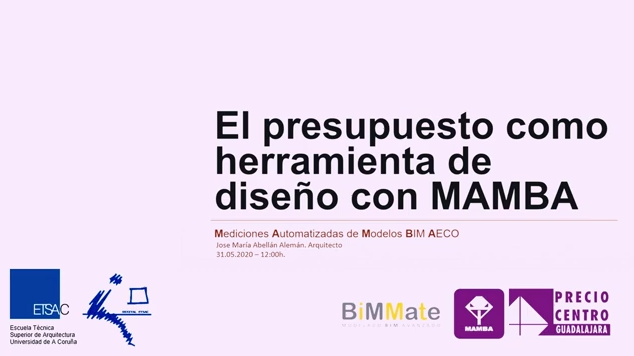 javazr's tweet image. ya está disponible la presentación de Jose María Abellán: el presupuesto como herramienta de diseño con MAMBA @BiMMate @PrecioCentro @MAMBAcentro @etsac_udc #dixitalETSAC youtube.com/watch?v=prDNyd…