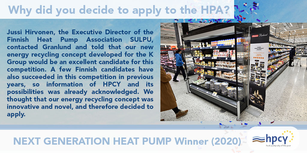 helloheatpumps's tweet photo. @waermepumpe_aut @GEODE_EU @FraunhoferISE @Soonfeed @SoonfeedEU @Coolingmagazine @thegeagroup 🔖Story 1⃣: "Energy recycling system for grocery stores of Kesko Oyj" #NextGenerationHP category winner #HPA2020
An energy recycling system that makes it possible to cut back heat consumption of a building by 85%-90% https://t.co/rbSy8Tr83e