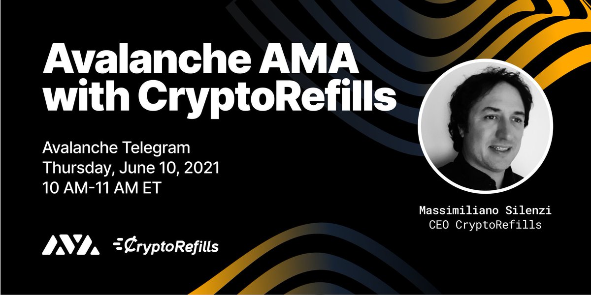 Cryptorefills's tweet image. Come and join our AMA and drop your questions for us!

💡 Live on Telegram in half an hour
📍 Join: t.me/avalancheavax

#AMA #CryptoRefills #Avalanche #DeFi