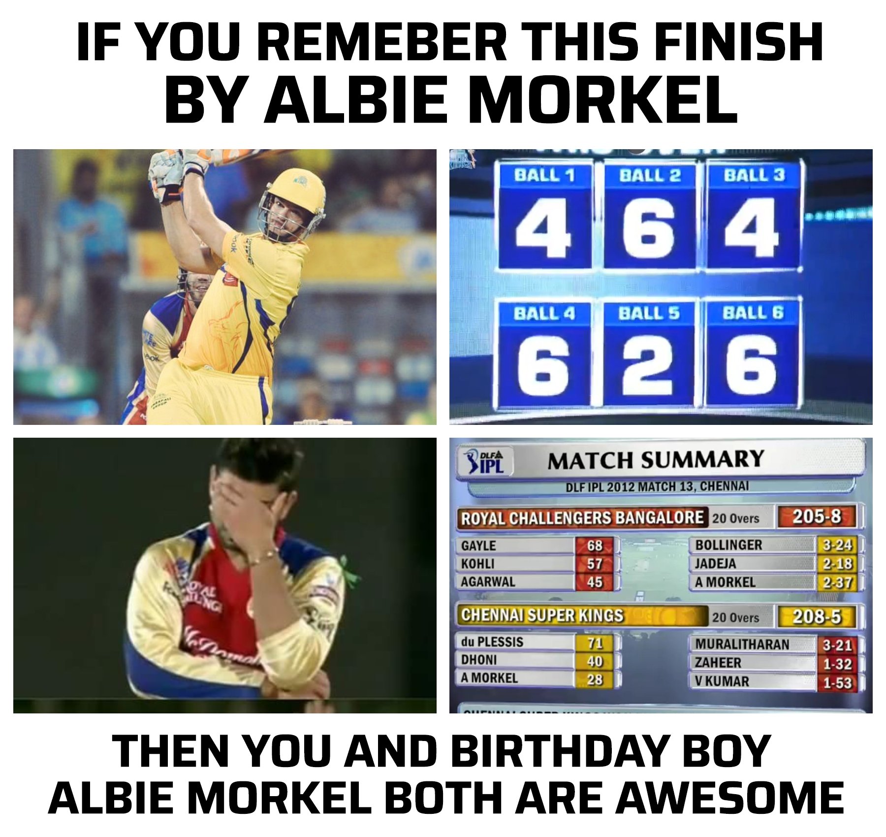 Happy birthday Albie Morkel !  