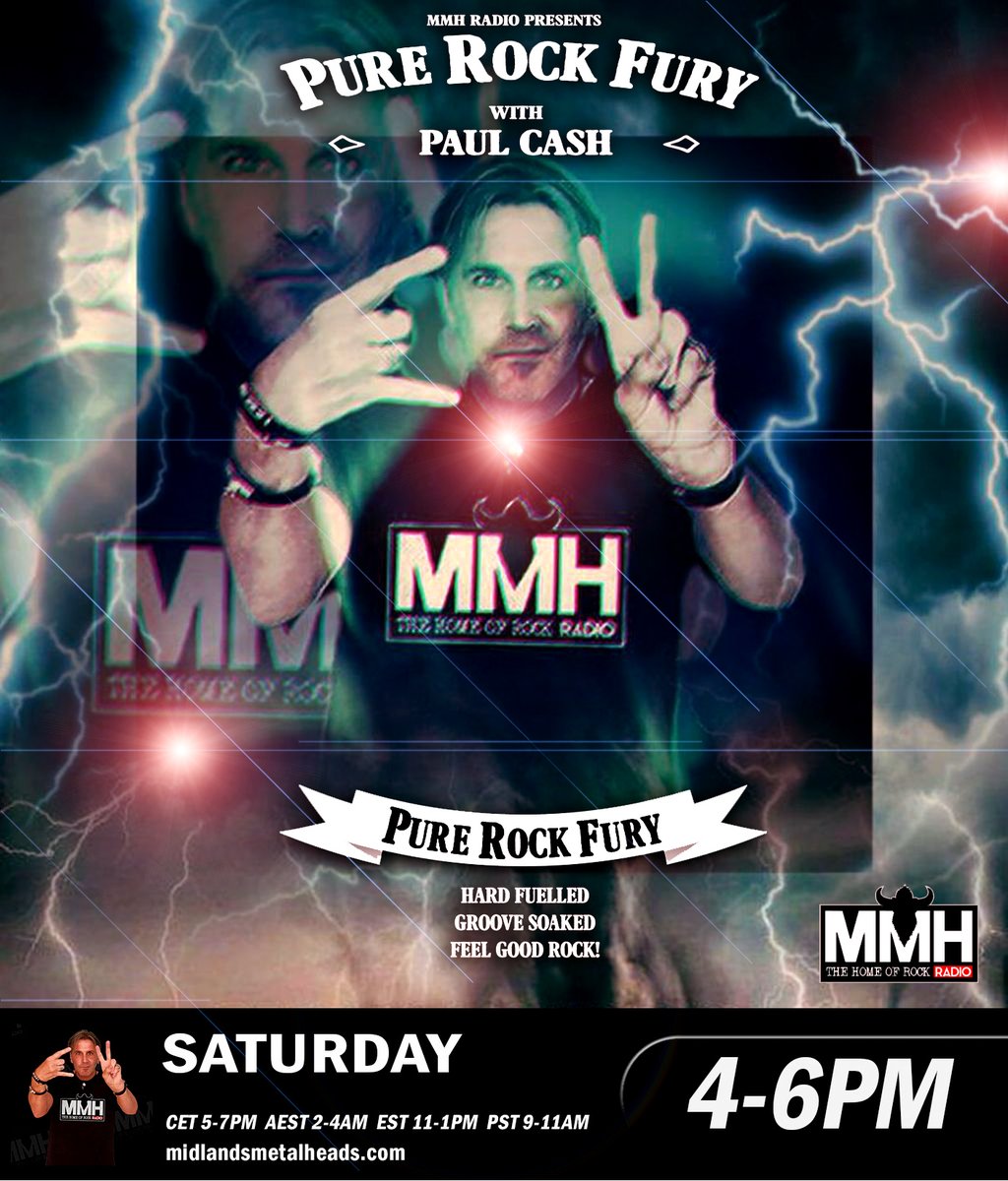 Pure Rock Fury w/ Paul Cash 4pm Saturday.
Top Quality Tuneage comes from @black_spiders <a href="/wethreekings_/">We Three Kings</a>  <a href="/Link_Wray/">LinkWray.com</a> <a href="/BysonFamily/">The Byson Family</a> <a href="/LiarThiefBandit/">Liar Thief Bandit</a> <a href="/Royal_BloomUK/">Royal Bloom</a> <a href="/SickWalt/">SickWalt</a> <a href="/SLOWMO_75/">SLOWMO75</a> <a href="/BlackRiverDelta/">Black River Delta</a> <a href="/GhostsofMen/">GhostsofMen</a> <a href="/Witchriderband/">Witchrider</a> &amp; 'LM2X' is from <a href="/SonsLibertyUK/">Sons of Liberty</a>  &amp; Loads More! ✌🎙🤘