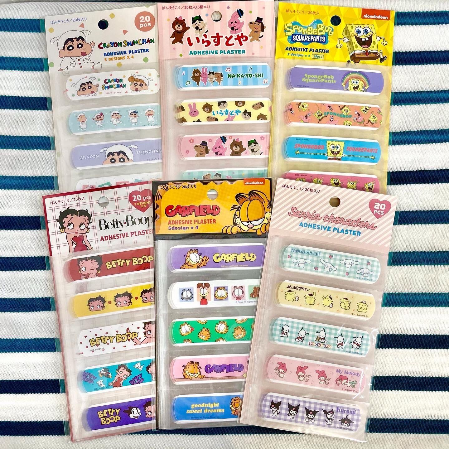 تويتر サンキューマートweb Shop على تويتر New 大人気キャラクターとの コラボ絆創膏 新しく入荷いたしました スポンジボブ サンリオ ガーフィールド いらすとや ベティー ブープ クレヨンしんちゃん 5柄 4枚 全枚入り もちろん