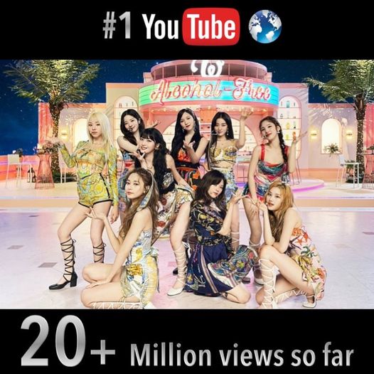 WORLDMUSICAWARD's tweet photo. #TWICE's new summer bop #AlcoholFree is #1 on the #GlobalYouTubeCounter with 20 MILLION views in one day!๐ฟ๐ฅโ๏ธ๐น๐ฅ๐๐ฅ2โฃ0โฃโ๏ธ๐ฅ๐๐ @JYPETWICE
https://t.co/WZSF82bixg https://t.co/1ukb9Q3lXx