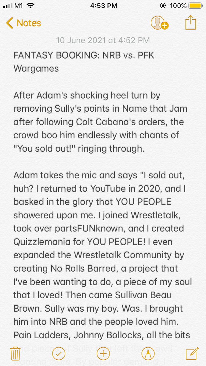Dardar_NickSTB's tweet photo. @AdamTheBlampied @sullivanbeau @partsFUNknown @NoRollsBarred_ Fantasy Booking: NRB vs. PFK WARGAMES (1/2) https://t.co/Hxe9QzEi5x