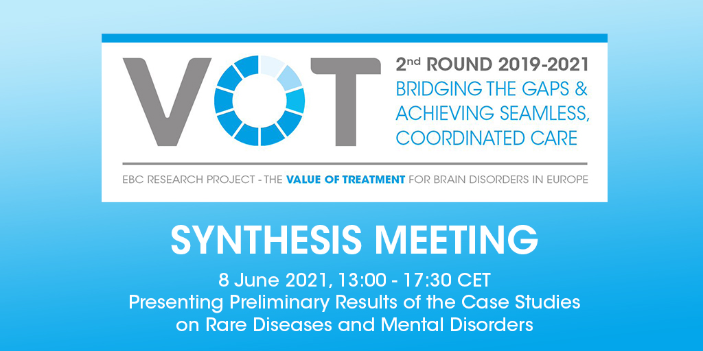 EU_Brain's tweet photo. Case Studies on #RareDiseases & #Mental Disorders findings were presented at Tuesday's #VOT2 Synthesis Meeting.
Learn more about #VOT, #health economics & #research project aiming to address the increasing burden of neurological & mental disorders 👉 https://t.co/7EbCfeBtce https://t.co/hApmKummEo
