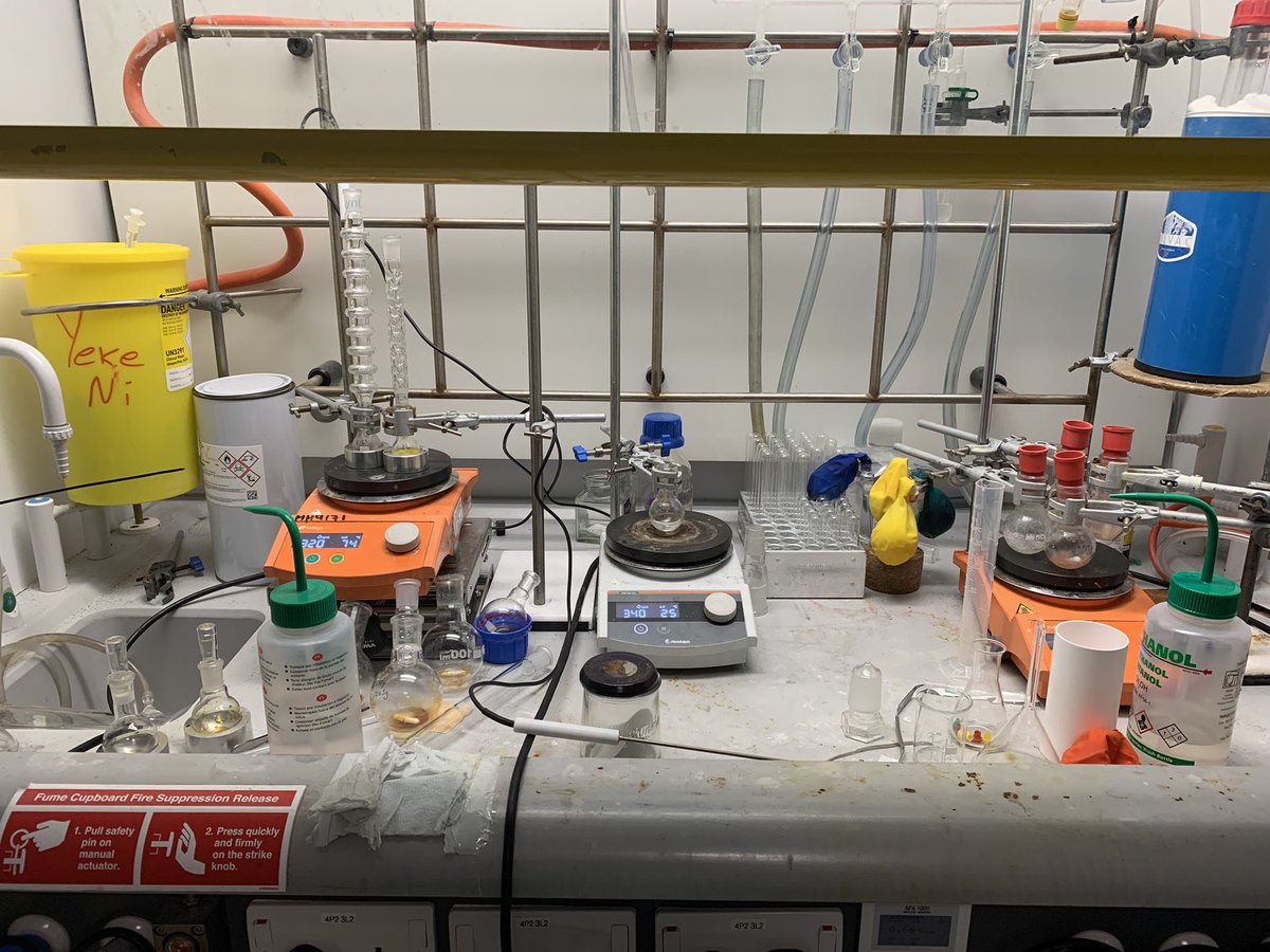 Productive week 15 reactions and working sensible hours! Let hope the next few work ups give me the products I’m wanting! #chemistry #WorkLifeBalance