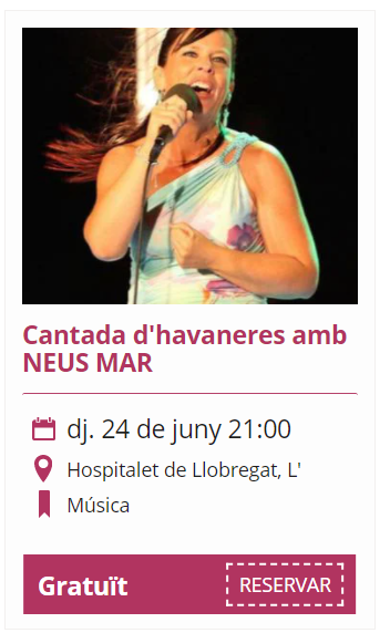 Ja està oberta la reserva d'entrades per aquest acte!!!!