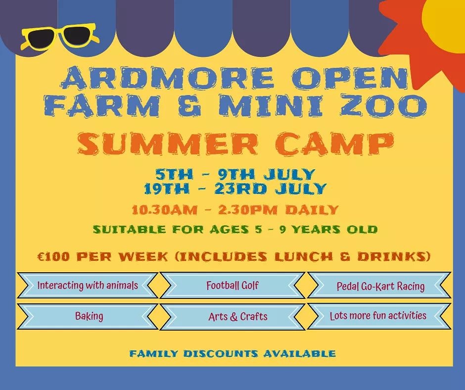 We are so excited that our Summer Camps are returning this July ☀️  Our camps are always filled with fun, games and laughter 🥳

For booking details please phone 024/87600 or email info@ardmoreopenfarm.ie