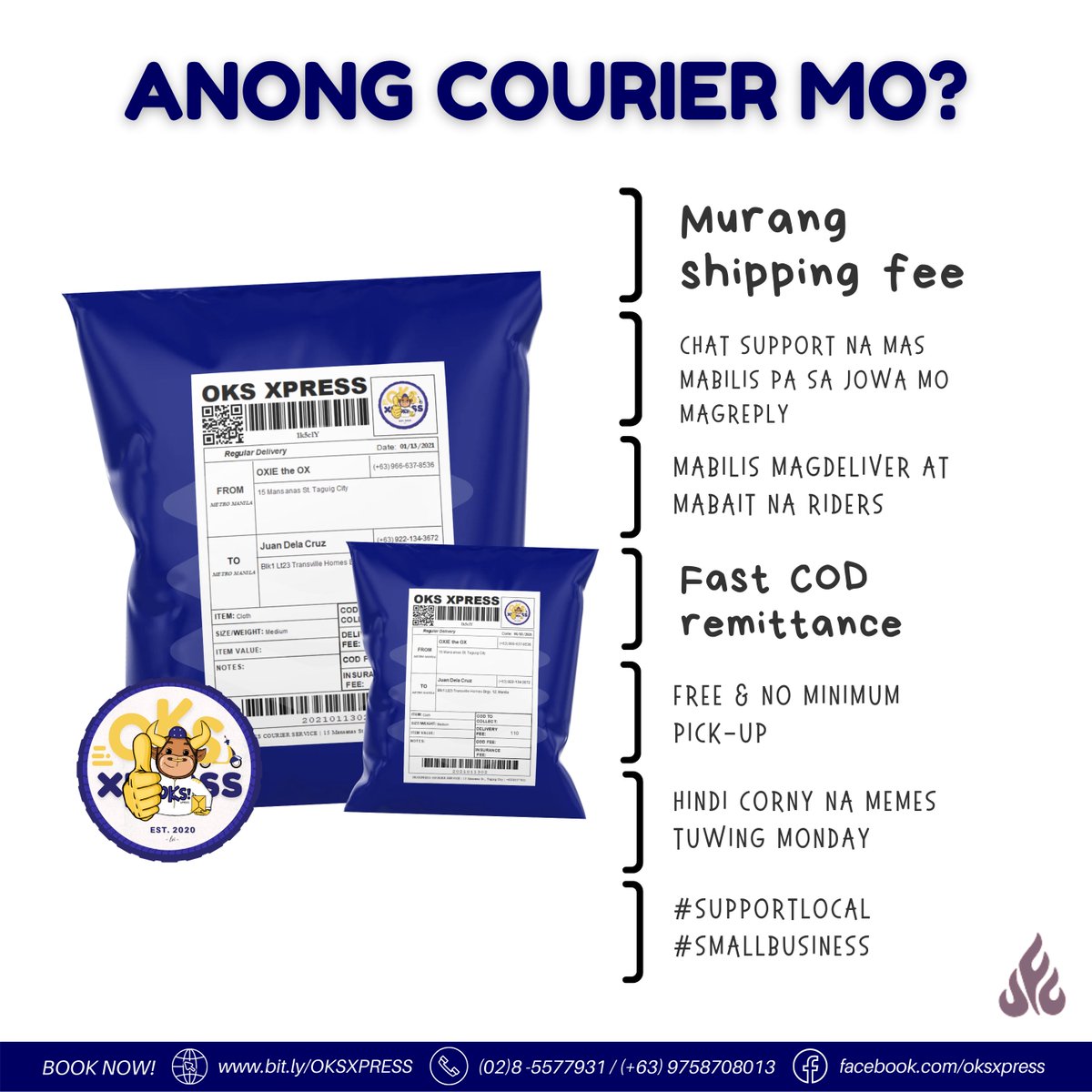 updufcstore's tweet photo. pouch.jpg

At OksXpress, we can help you with your logistics and shippings with great ease and convenience. You can email us at oksxpress@gmail.com or directly PM us at https://t.co/eF2U057K8U 😁💛💙

#OKSnaOKSMagpadala
#oksxpress https://t.co/Z3AmphNbWN