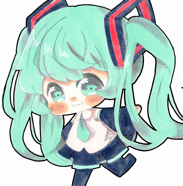 初音ミク「#初音ミク 」|しゅやのイラスト