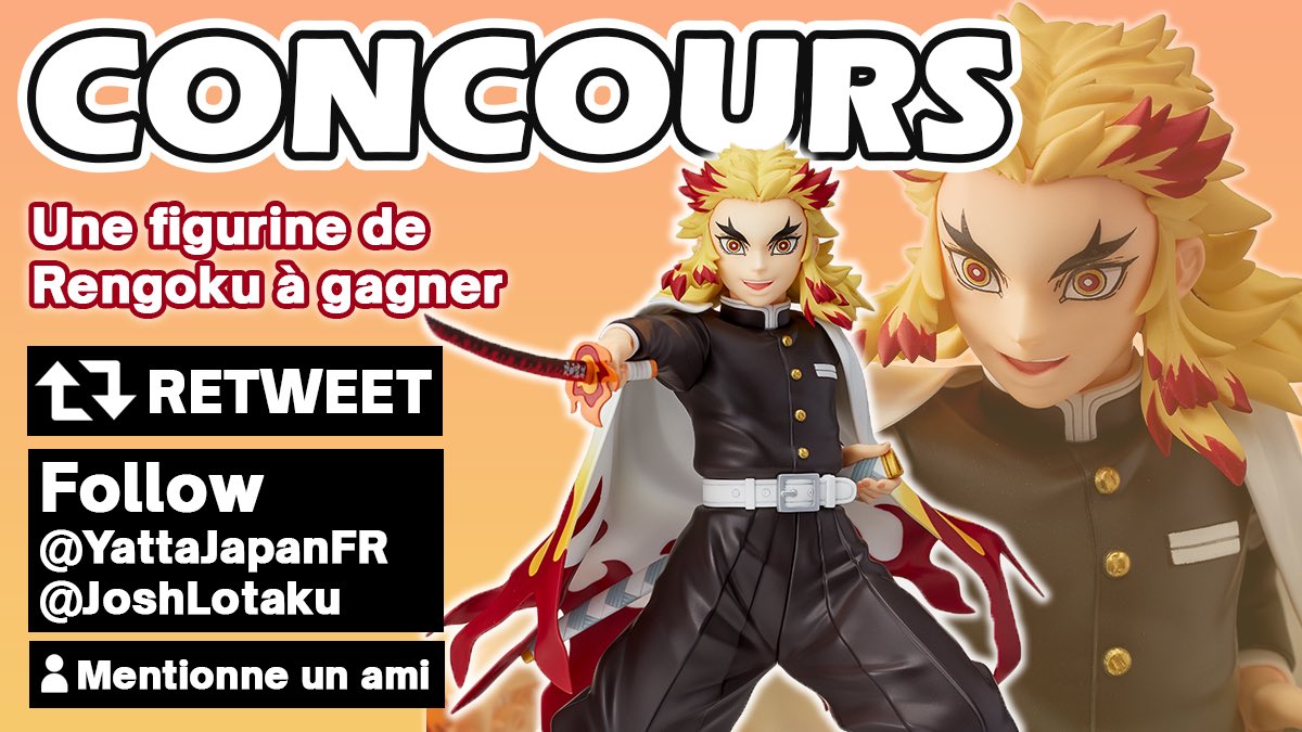 JoshLotaku's tweet photo. Nouveau concours !!!!
Ça vous dit de gagner la figurine du Goat Rengoku de chez Sega ?! 
C’est très simple : 
➡️ Retweet ce post 
➡️ Follow @YattaJapanFR et @JoshLotaku 
➡️ Mentionne un ami 

Fin du concours le 17/06 🔥🔥🔥 https://t.co/YVA3hzIQ85