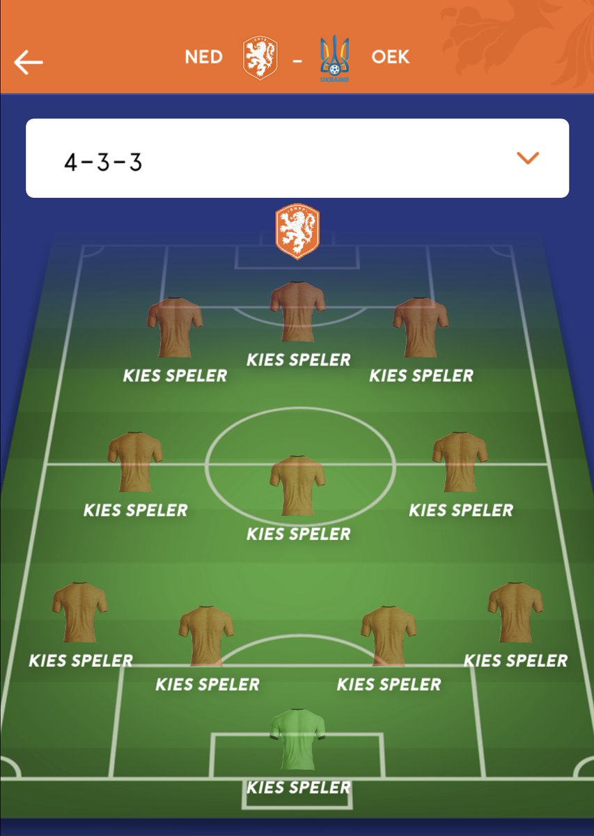 Over de namen kan gediscussieerd worden maar over de #formatie niet #4-3-3
#NEDUKR #Oranje #GroepC #Euro2020 #EK2021