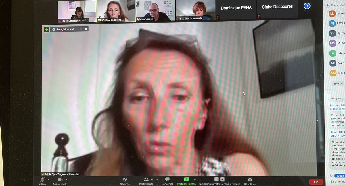 Webinaire organisé par notre fédération pour  présenter l’extension du dispositif de la TMFPO en présence du ministère de la Justice. #MediationFamiliale