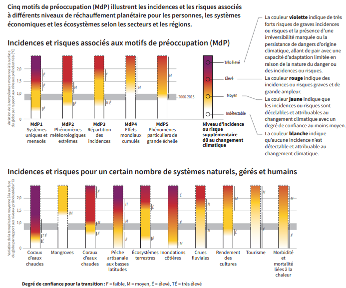 Différence entre +1.5°C et +2°C. SR15