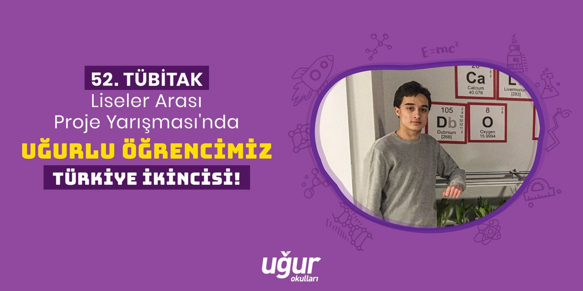 UgurOkullari's tweet image. Uğurlu öğrencimiz Artun Özsoy, ‘Topraksız Tarımın Geliştirilmesi’ projesi ile 52. TÜBİTAK Liseler Arası Proje Yarışmasında Türkiye ikincisi oldu. 🥈

Öğrencimizin başarısıyla gurur duyuyoruz! 👏🏻 

#UğurluOlmak