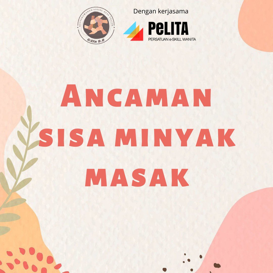 0_gain's tweet photo. Ambil tindakan sebelum terlambat!! Marilah kita lihat ancaman sisa minyak masak jika kita tidak mengitar semula minyak masak terpakai👀
#GAIN9.0 #Riciclare #LearnmoreGainmore #Recycling #Usedcookingoil https://t.co/5WUBVU2wNO