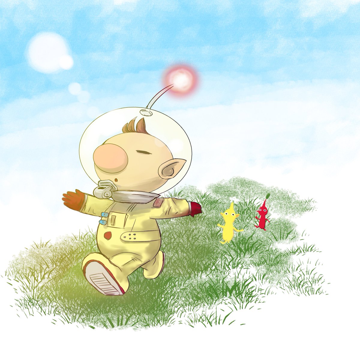 やみ猫 ワンドロでオリマー描きました ピクミンシリーズ好き ワンドロ ピクミン キャプテンオリマー デジタル イラスト やみ猫 ワンドロでオリマー描きました ピクミンシリーズ好き ワンドロ ピクミン キャプテンオリマー デジタル イラスト