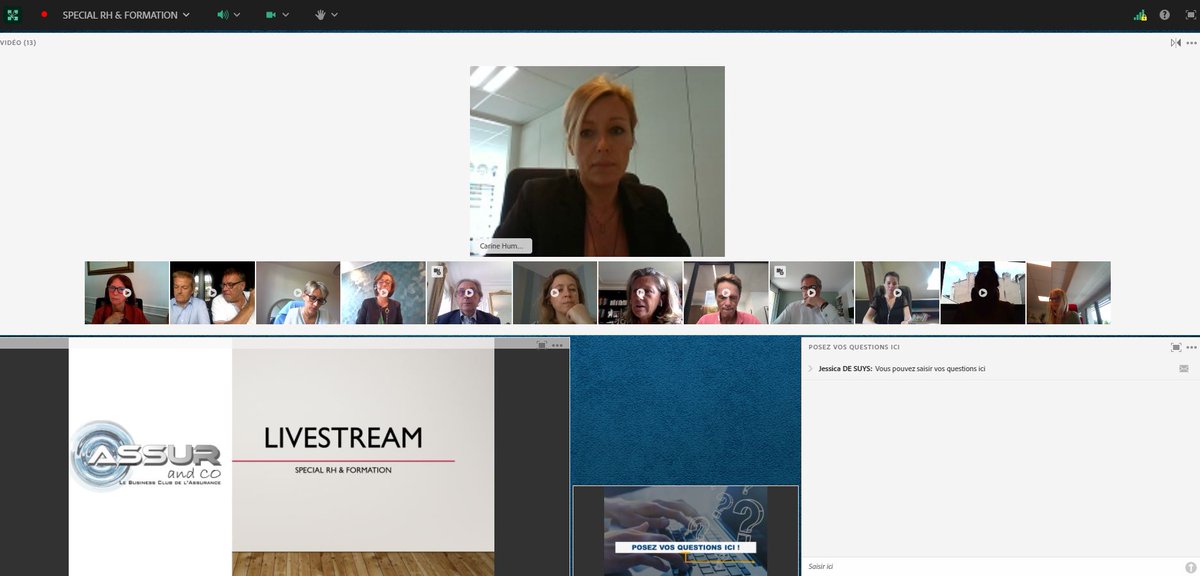ageaFrance's tweet photo. Webinaire @AssurNCo spécial #Rh et #Formation, @HumbertCarine met l'accent sur l'importance des compétences #Humaines en agence, la nécessité de prendre du temps pour le dialogue avec les salariés et avec les clients. #Proximité #CommentCaVa https://t.co/BBcO6KxG5F