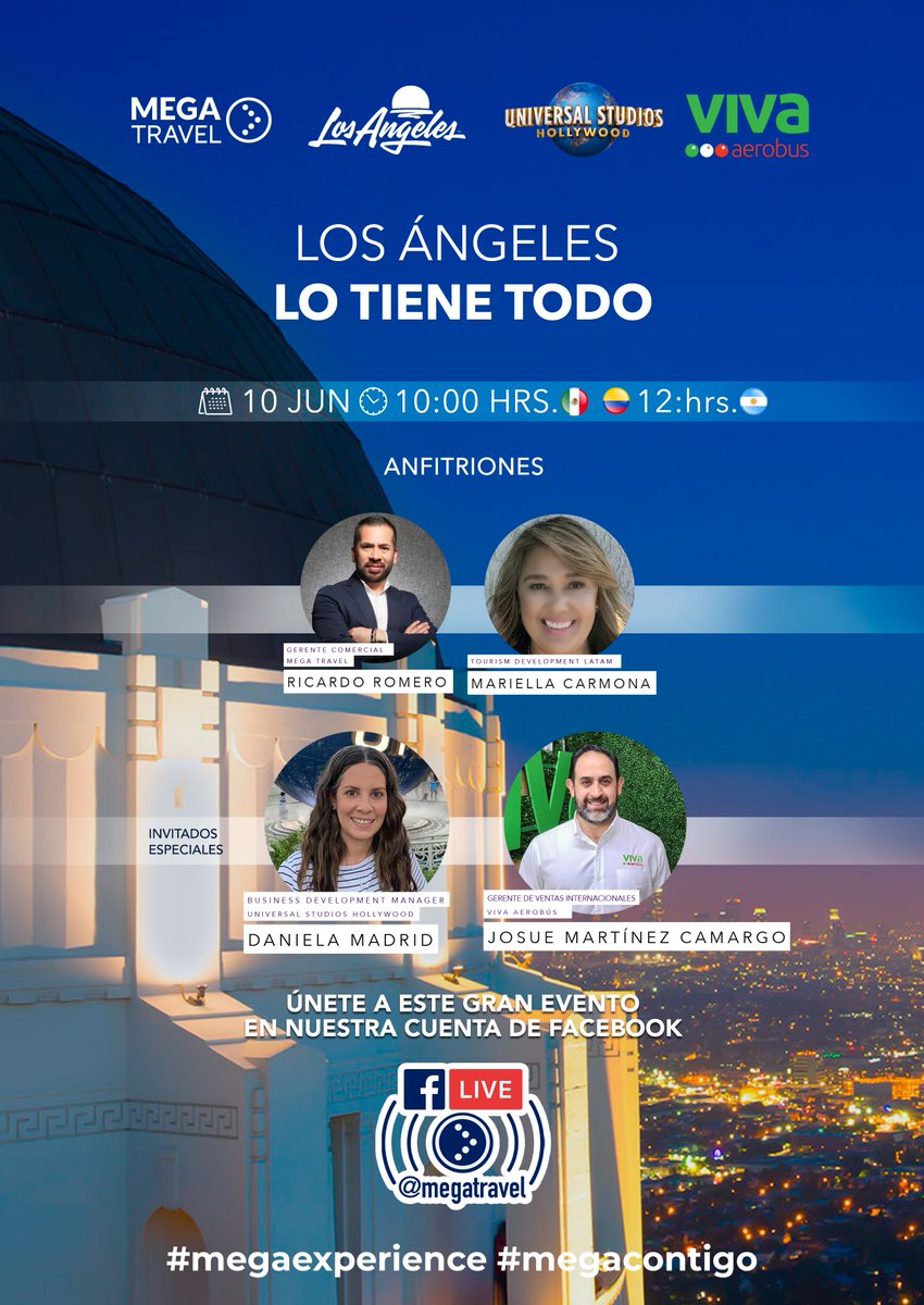 TravelReportMX's tweet photo. Conéctate aquí 👉https://t.co/VVegtWlY3M y descubre los atractivos únicos de #LosÁngeles
#turismo #viajes #estadosunidos #california #megaexperience
@VisitCA https://t.co/rFqz2PIrLh