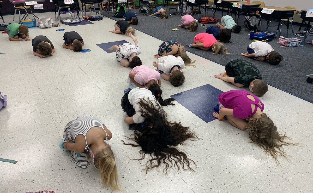 “Y” is for YOGA in our abc countdown and the perfect time thing to do to calm these super excited almost 1st graders down ☺️ <a href="/AHSD25Patton/">Patton Elementary</a>