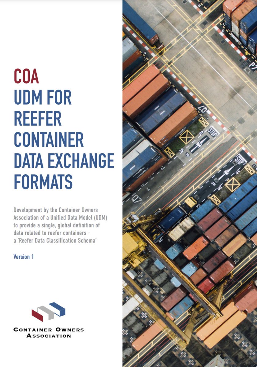 Reefer Telematics Interoperability Standard published by the COA

The COA has published an open standard Reefer Data Classification Scheme, supported by an open source Unified Data Model (UDM)

Document and more info here: containerownersassociation.com/reefer-telemat…