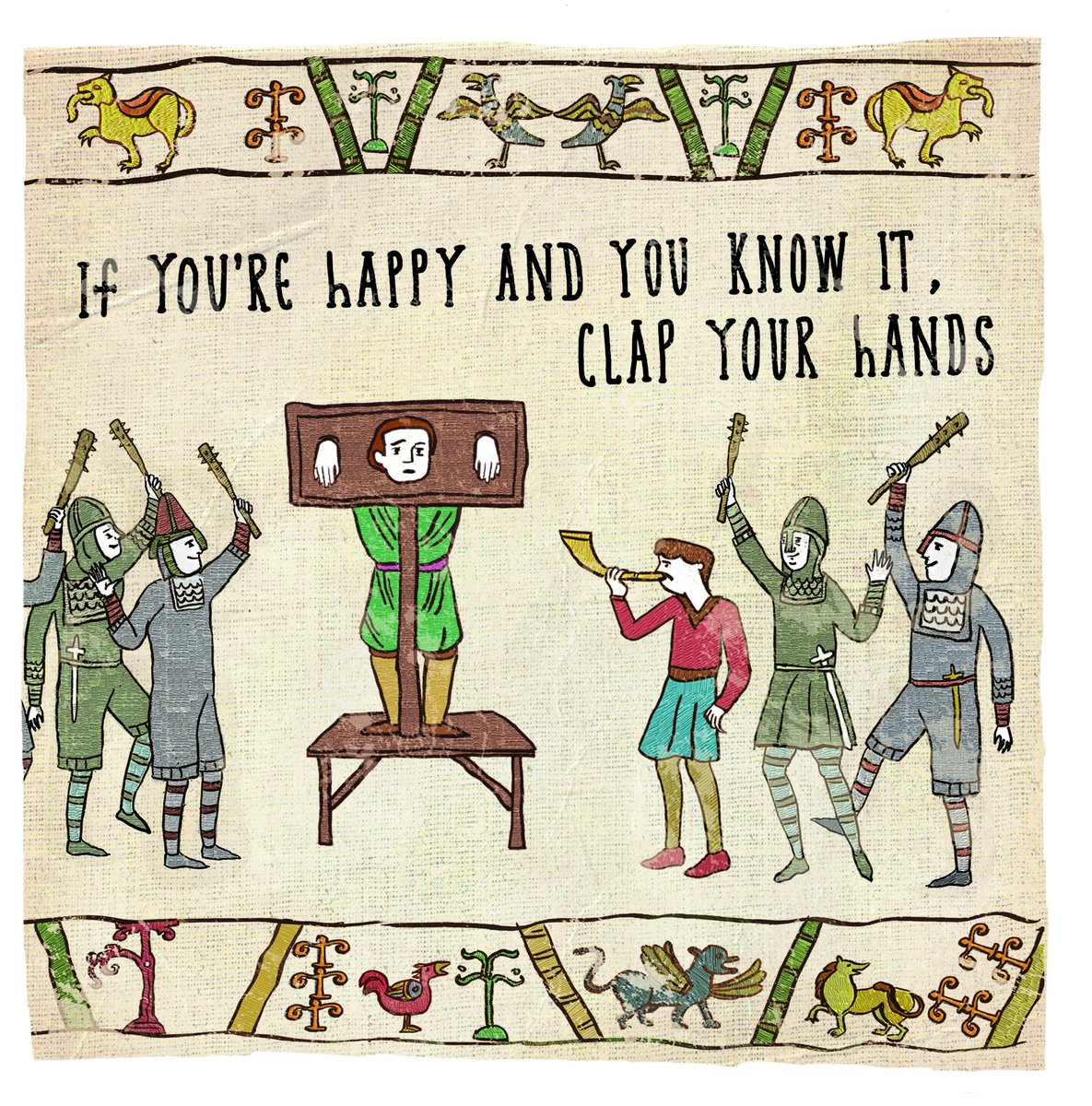 LAUNCH DAY! 📚 Here’s our lovely Art Director Ian with a copy of the brand new book ‘Panic Ye Not!’ based on our bestselling Hysterical Heritage range. The book's available from <a href="/PavilionBooks/">Pavilion Books</a> online and in all good bookshops! 📚 
uk.bookshop.org/.../panic-ye-n…