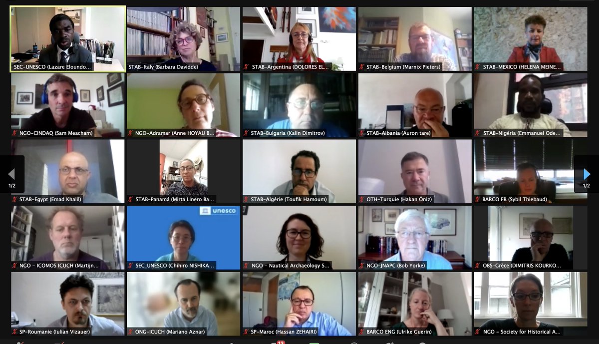 Le Conseil scientifique et technique (STAB) de la #2001Convention de l’#UNESCO sera dirigé par 3 grandes expertes du #Patrimoine_subaquatique, Barbara Davidde #Italie en Présidente, Dolores Elkin #Argentine en Vice-Présidente, Ouafa Slimane #Tunisie en Rapporteure Bravo 👏🏾
