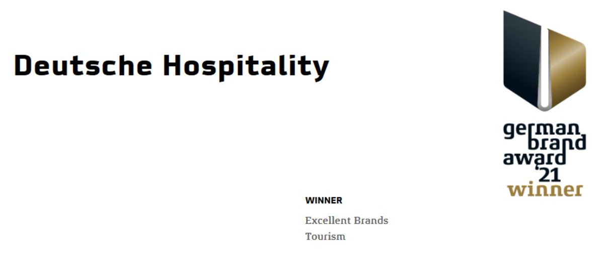 Deutsche Hospitality (@dehospitality) on Twitter photo We are thrilled to announce that we have been honoured with the German Brand Award 2021 in the category "Excellence Brands - Tourism" and that our brand <a href="/SteigenbergerHQ/">Steigenberger</a> received a special mention in this category. Read more: fcld.ly/ysxtp5g
#dhfamily #steigenberger We are thrilled to announce that we have been honoured with the German Brand Award 2021 in the category "Excellence Brands - Tourism" and that our brand <a href="/SteigenbergerHQ/">Steigenberger</a> received a special mention in this category. Read more: fcld.ly/ysxtp5g
#dhfamily #steigenberger