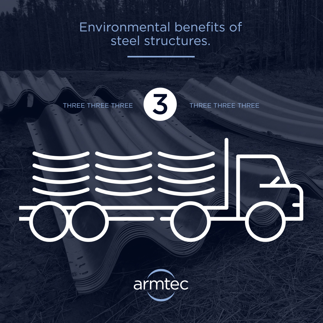 There are plenty of reasons to feel good about building with steel.
1. Steel is the most recycled material on the planet
2. Optional open bottom designs are fish friendly
3. Nestable sections are transported in fewer loads reducing road emissions

#steel #sustainable #CSP