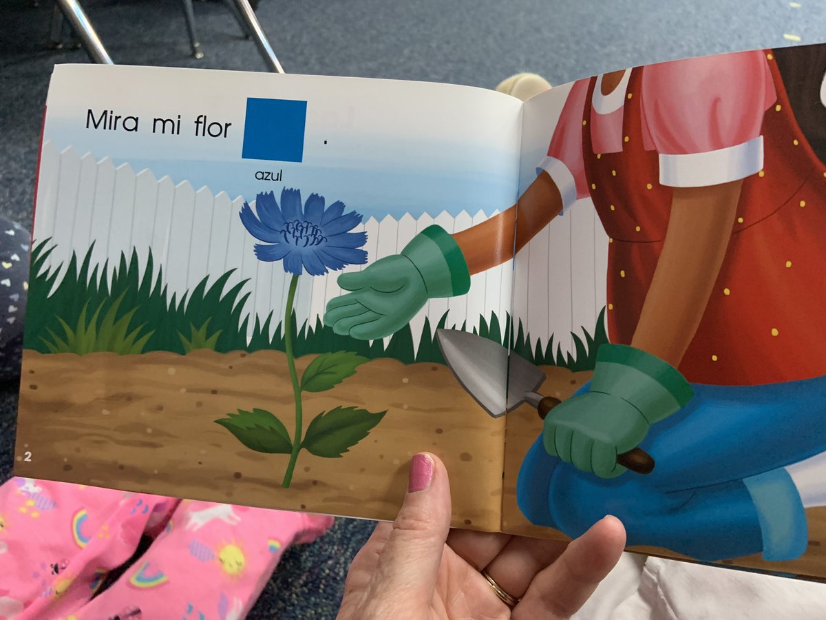 TrishJarboe's tweet photo. Now reading books in Spanish about plants! #imlearningtoo @BoydBlackhawks https://t.co/4s7oGnn7JF