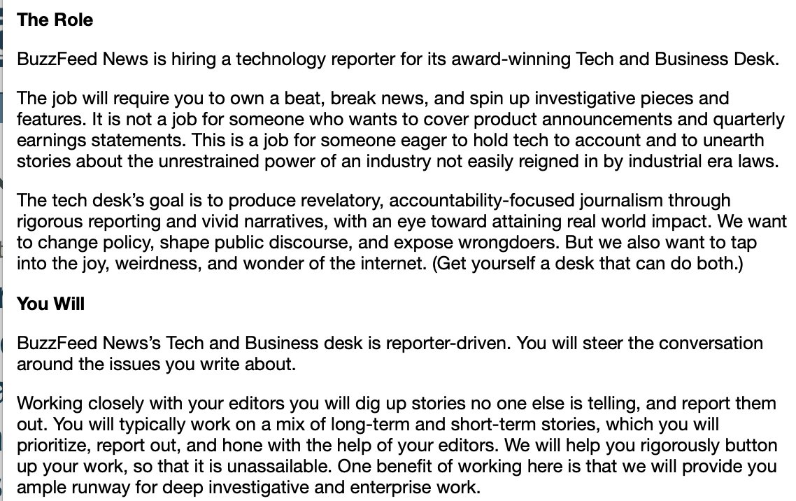 👉We're hiring for the BuzzFeed News Tech desk. 👈
boards.greenhouse.io/buzzfeed/jobs/…