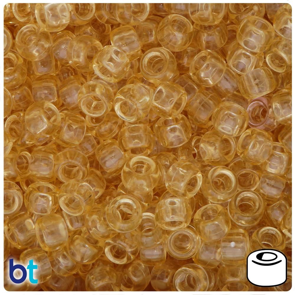 BeadTin Glow Multi 9mm Barrel Pony Beads (500pc) 