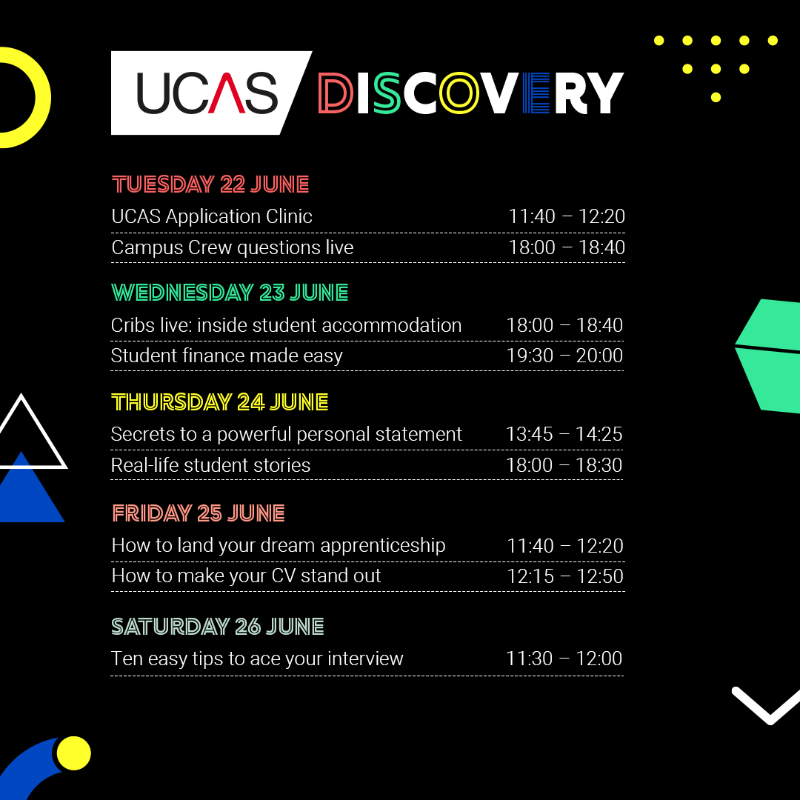 ucas_online's tweet photo. Teachers! We’re bringing a whole lot of inspiration, information, and live events, with everything your students need to get their future plans on track this summer – all packed into just one week!

Book now