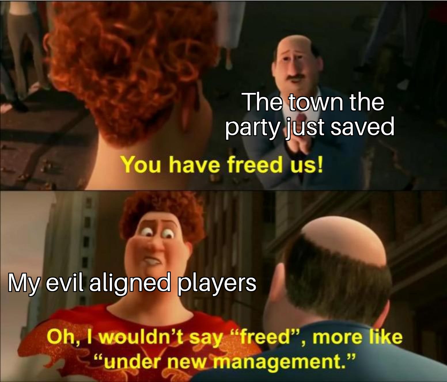 Dnd Memes Dming For An Evil Aligned Party Is A Blast I Would Definitely Recommend Trying It If You Haven T From Dapperbutler Dnd Gamenight Dndminiatures Fantasy Adventure Meme Bard