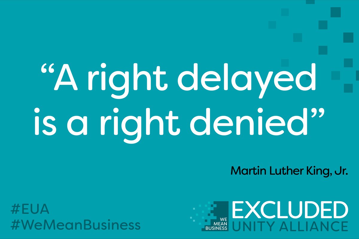 'A right delayed is a right denied' Campaign groups - let's make some noise - don't deny your members the right to campaign for their future. The time is NOW to make a stand and make some NOISE! excludedunity.org @excludeduk @forgottenltd @deniedfurlough