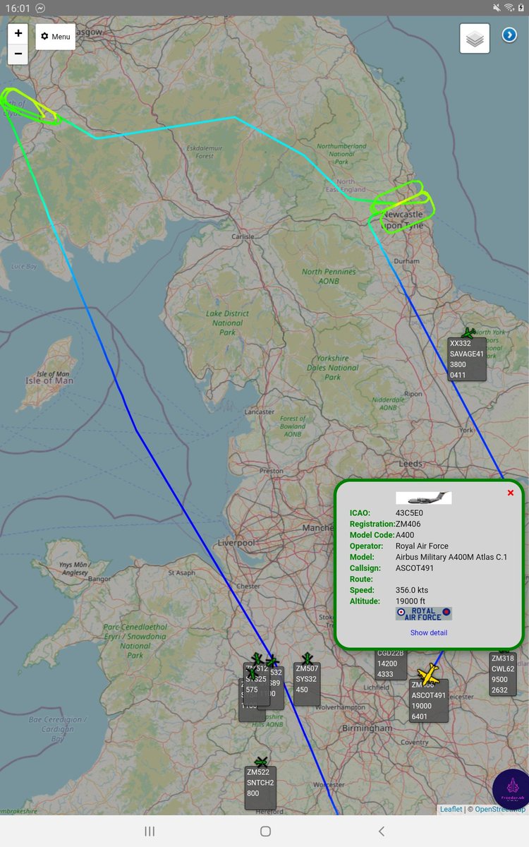 freedar_uk's tweet photo. @70SqnA400M @LeadershipNext1 #ZM406 #ASCOT491 3 passes @GPAPassenger then on for 4 passes @NCLairport rtb @RAFBrizeNorton 

@air_intel @AirAssets @DefenceSenseUK @NCLairpics https://t.co/zPuXM4Via8