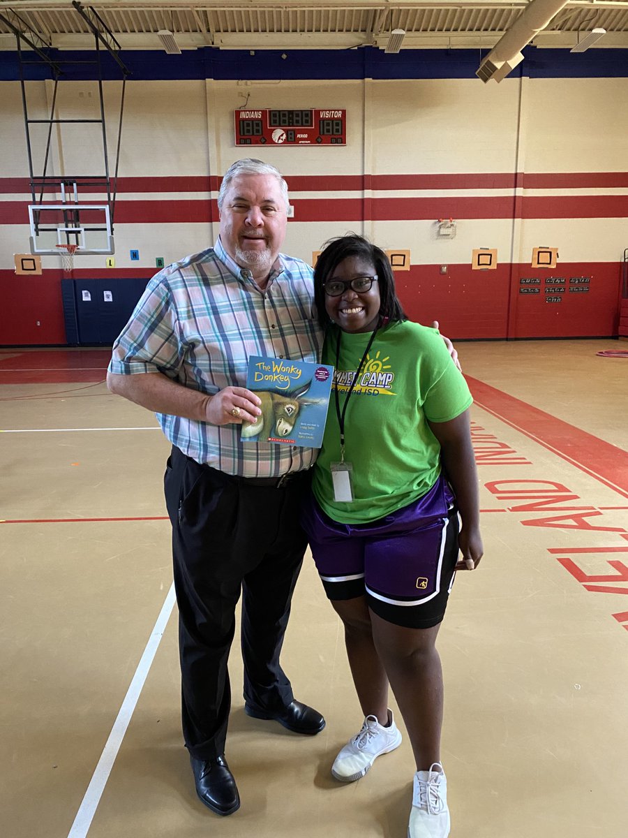 I had the privilege of reading to Kinder classes during Summer Camp.  I met Ms. Edwards.  She graduated May 28th from Cleveland HS and is now an employee.  Indian Pride at its finest!!!