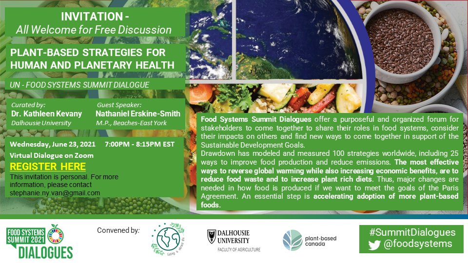 Dr. Kathleen Kevany (@kathleenkevany) on Twitter photo The time is now to be part of the conversation and part of the solution. Join me June 23 at 7:00PM-8:15PM EDT at the UN <a href="/FoodSystems/">UN Food Systems Coordination Hub</a> #SummitDialogues with guest speaker Nathaniel Erskine-Smith, M.P. of #BeachesEastYork For more details and registration: summitdialogues.org/dialogue/21231/ The time is now to be part of the conversation and part of the solution. Join me June 23 at 7:00PM-8:15PM EDT at the UN <a href="/FoodSystems/">UN Food Systems Coordination Hub</a> #SummitDialogues with guest speaker Nathaniel Erskine-Smith, M.P. of #BeachesEastYork For more details and registration: summitdialogues.org/dialogue/21231/