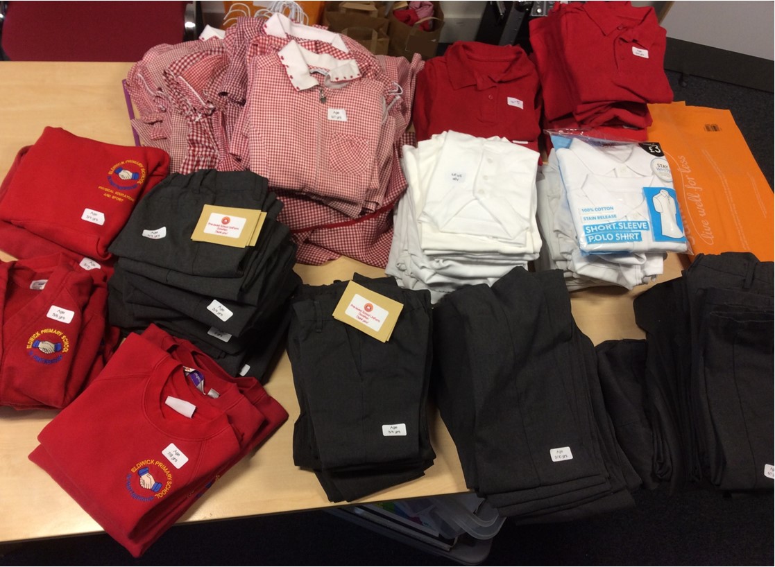 Our pre-loved uniform cupboard has filled up already and we have been making it available to families across school.