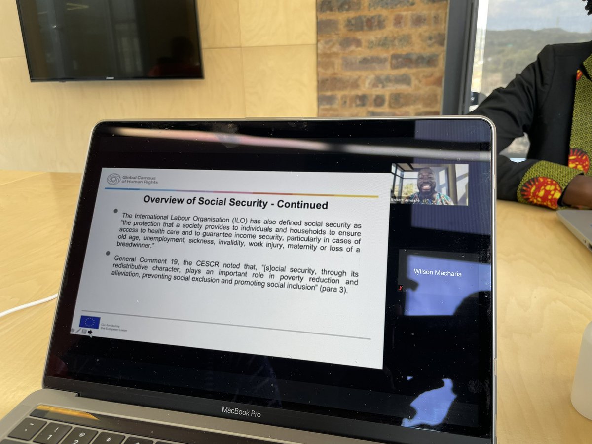 ramoafo's tweet photo. Was an exciting opportunity to be part of the amazing team from the HRDA 2021 class from the @CHR_HumanRights @UPTuks to present at the #GCClassroom with the @gchumanrights on βThe realisation of the right to social security during COVID-19 in Africa. https://t.co/8hqWzwQgsc