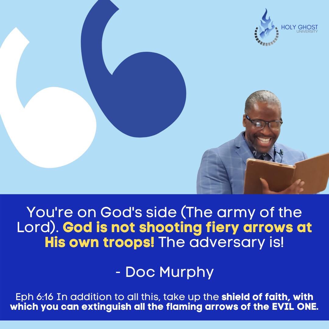 pastordoc's tweet photo. You're on God's side (The army of the Lord). God is not shooting fiery arrows at His own troops! The adversary is! - Pastor Doc Murphy #strongintrials #authorityofthebeliever #armyoftheLord #satanisbehindyourtrouble #Goddidntallowit #Godisonyourside #useyourweapons
Eph 6:16 https://t.co/opbQi7Kp5m