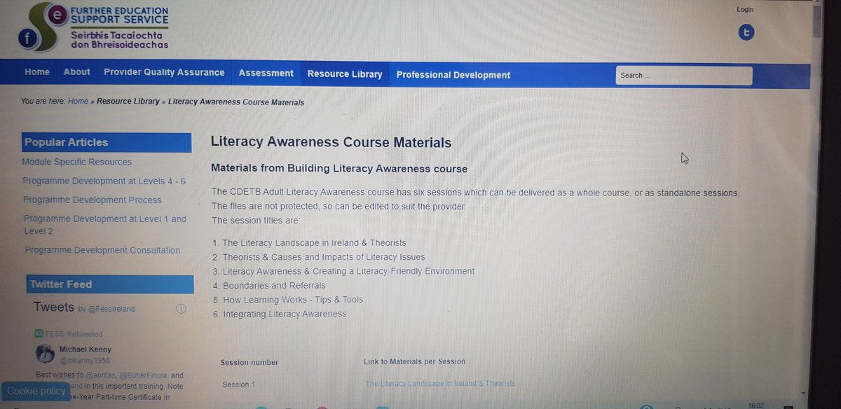 Thanks to @FessIreland for all your support! Delighted to be sharing our @CityofDublinETB #LiteracyAwareness programme with colleagues nationally. Look! We're live! 🥳