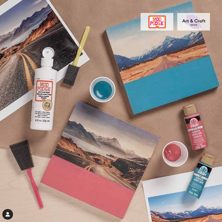 artandcraftnook's tweet photo. Enjoy your favorite vacation photos year round when you create this Mod Podge Photo Transfer project. Craft these dream-destination canvases with a pop of color to accent the decor in your home. 

Buy Online Modpodge https://t.co/15kP4vrRge

#ModPodge #FolkArt #ArtAndCraftNook https://t.co/pniy5mpd1z