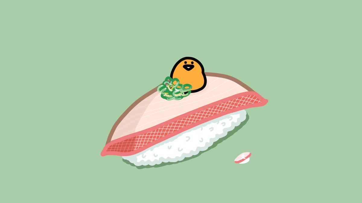 no humans food food focus simple background green background rice sushi  illustration images