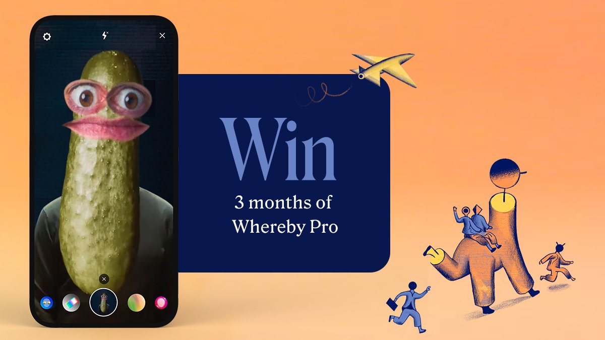 whereby's tweet photo. 🏆 Competition time! 🏆
Become a pickle to win 3 months of Whereby Pro.
To enter, search for our 'Pickle Nightmare' filter on Snapchat or Instagram, then share your pickled photo on Twitter tagging @whereby and using #EscapeTheNightmare.
T&Cs ➡️ https://t.co/B763YMwyLh https://t.co/pncjeKyC8X
