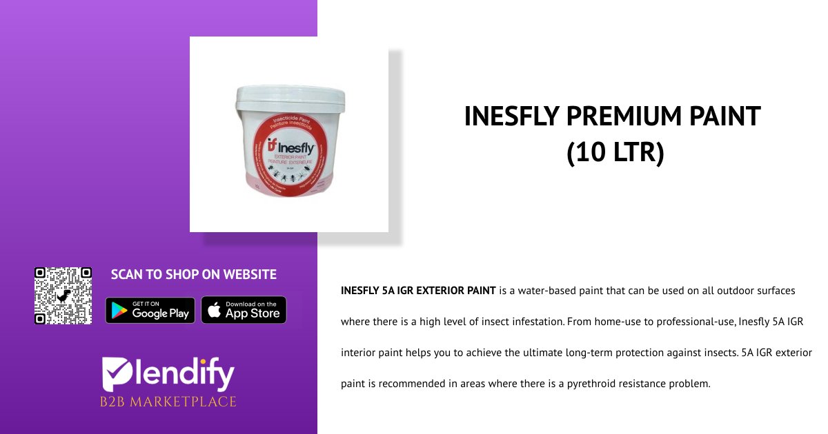 plendify's tweet photo. Are #insects worrying you #indoors? Looking for a #paint that #repels off #mosquitoes? @inesfly Premium Paint does just that

Make your order now and have it delivered to your location at a small fee.
Order Now https://t.co/0q0Vl48zn9 
#plendifymarketplace #diaspora #online #shop https://t.co/xF2kDNasvd