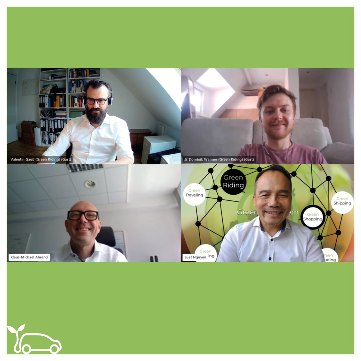 GreenridingU's tweet photo. Gestern hatten wir einen spannenden und informativen Austausch mit Prof. Dr. Ahrend, Vorstandsmitglied bei HEAG Holding AG. Wir hatten die Gelegenheit, unsere Idee einer ökologischen Mitfahrapp erfolgreich in einem kurzen Pitch vorzustellen.
#Klimaschutz #Klimakrise #Klima https://t.co/t4zGxFTBDa
