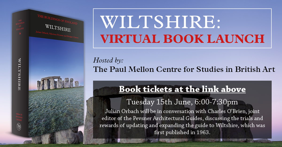 YalePevsner's tweet image. Join us on 15th June at 6pm for the online book launch of Julian Orbach’s revised #Wiltshire volume in the #BuildingsofEngland series, hosted by @PaulMellonCentr.

The event is FREE to attend, but places must be booked in advance at the link below 👇
paul-mellon-centre.ac.uk/whats-on/forth…