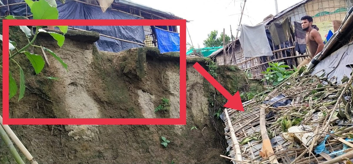 Rohingya_Camp's tweet photo. Some households which are in fear of high landslide risk want the responsible #NGO or #Agency take quick initiative to reduce the risk as soon as possible.
#RYAMedia
Location: Camp 22, Sub Block C3
Date: 10/06/2021
#Rohingya
#RohingyaResponse
๐ท by Mujib https://t.co/5xulggwaDa